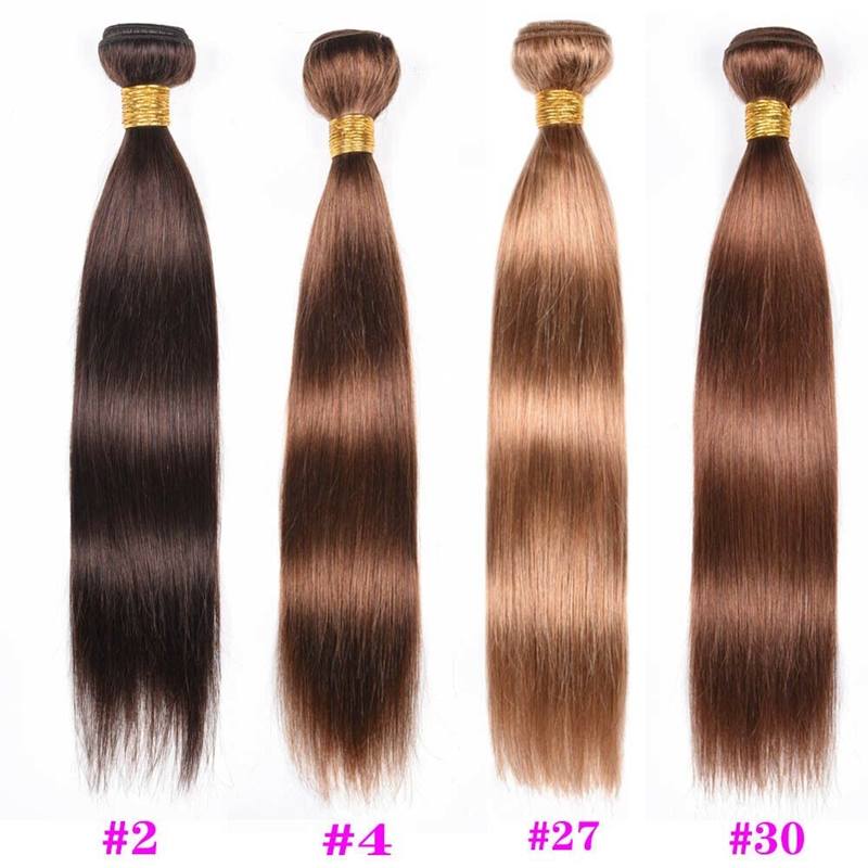Virgin Colored Natural Straight Brazilian Human Hair Bundles